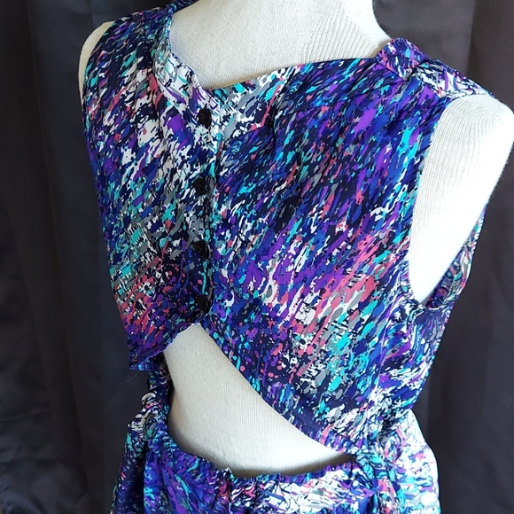 Abstract Sun Dress Open Back [street fifteen] M - Picture 4 of 7